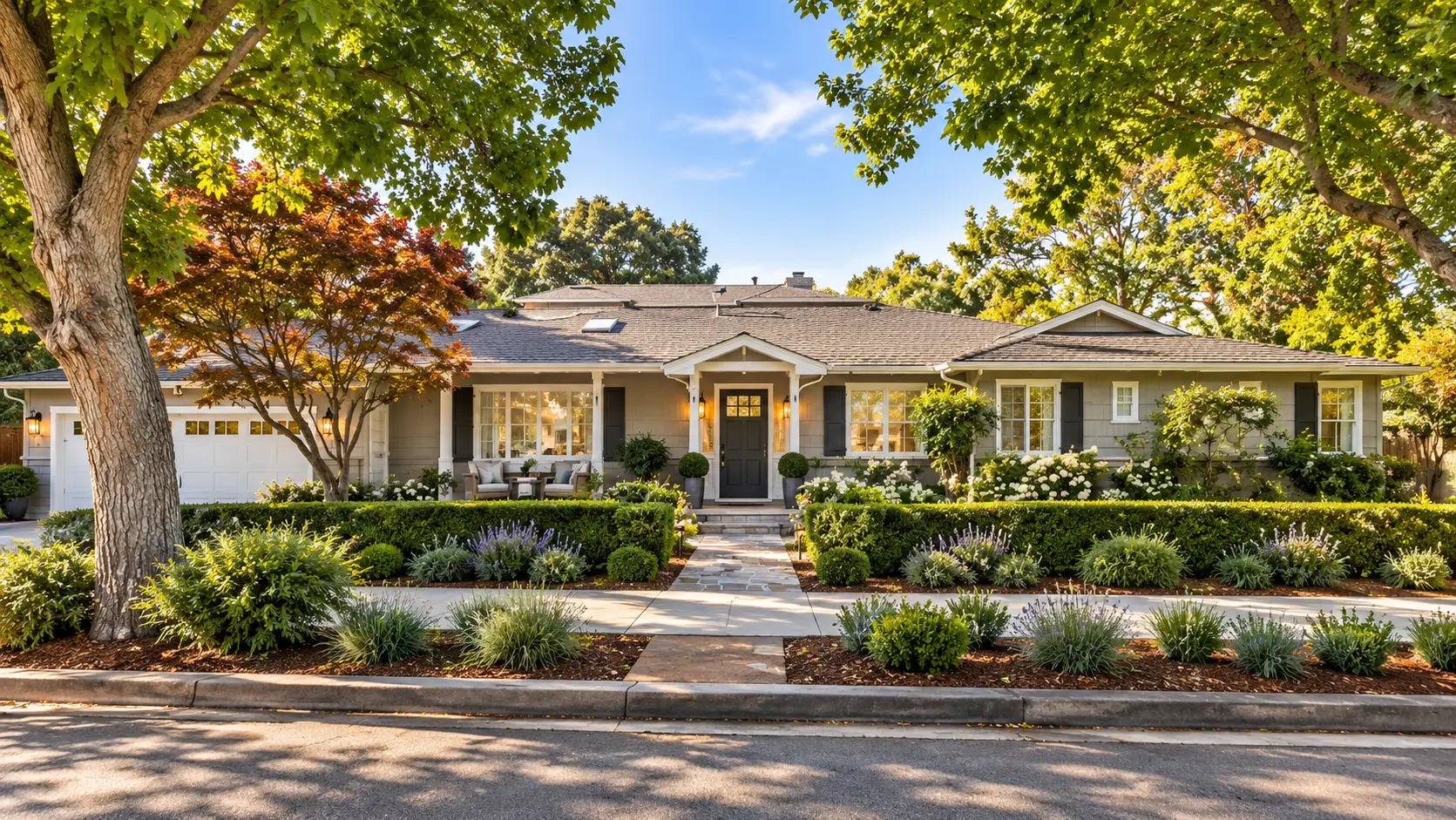 Elegant Suburban Ranch House